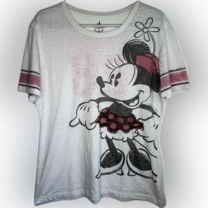 Disney Parks Minnie Mouse Varsity T-Shirt Size XL